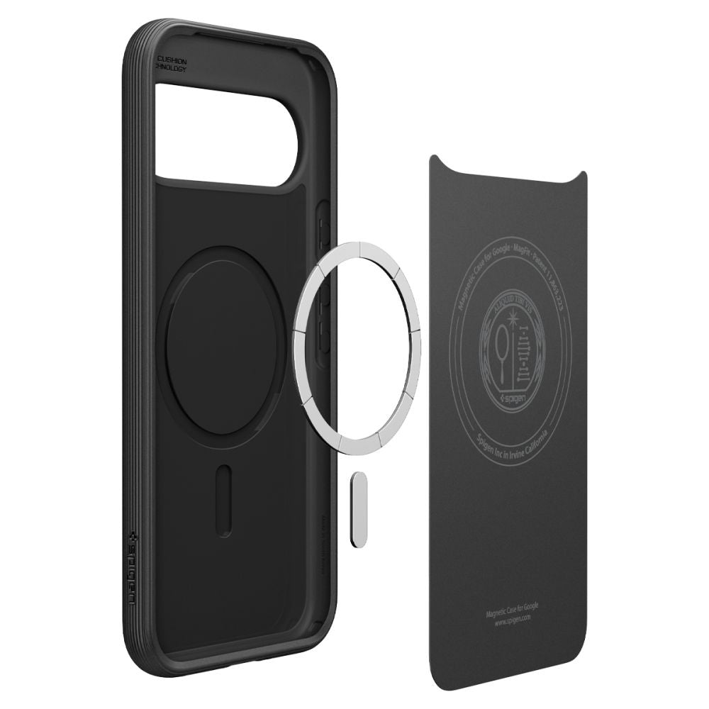 MagSafe Hülle für Google Pixel 10 Pro / 10, Spigen, Caseology Parallax, Mattschwarz ACS09708