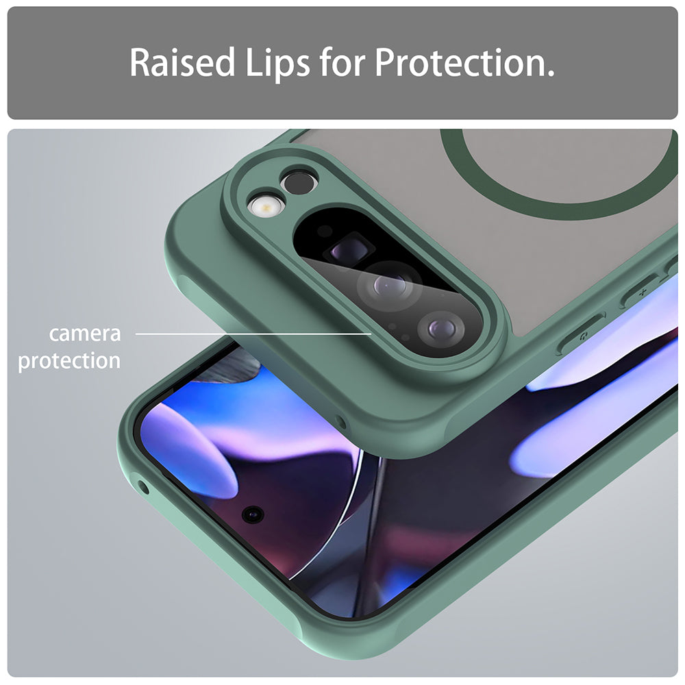 MagSafe Case for Google Pixel 10 Pro XL, Techsuit, HaloFrost II, Green