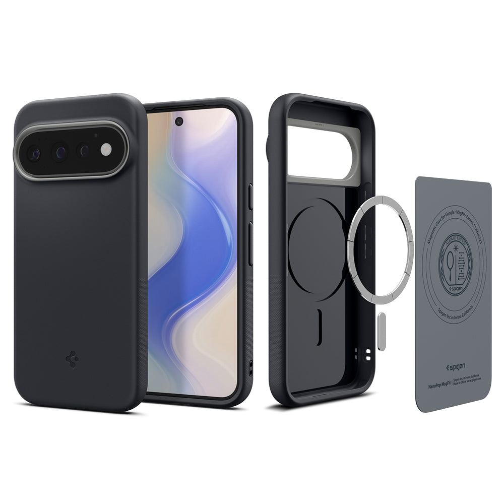 MagSafe-Hülle für Google Pixel 11 Pro, Spigen, Caseology Nano Pop, Schwarz ACS11435