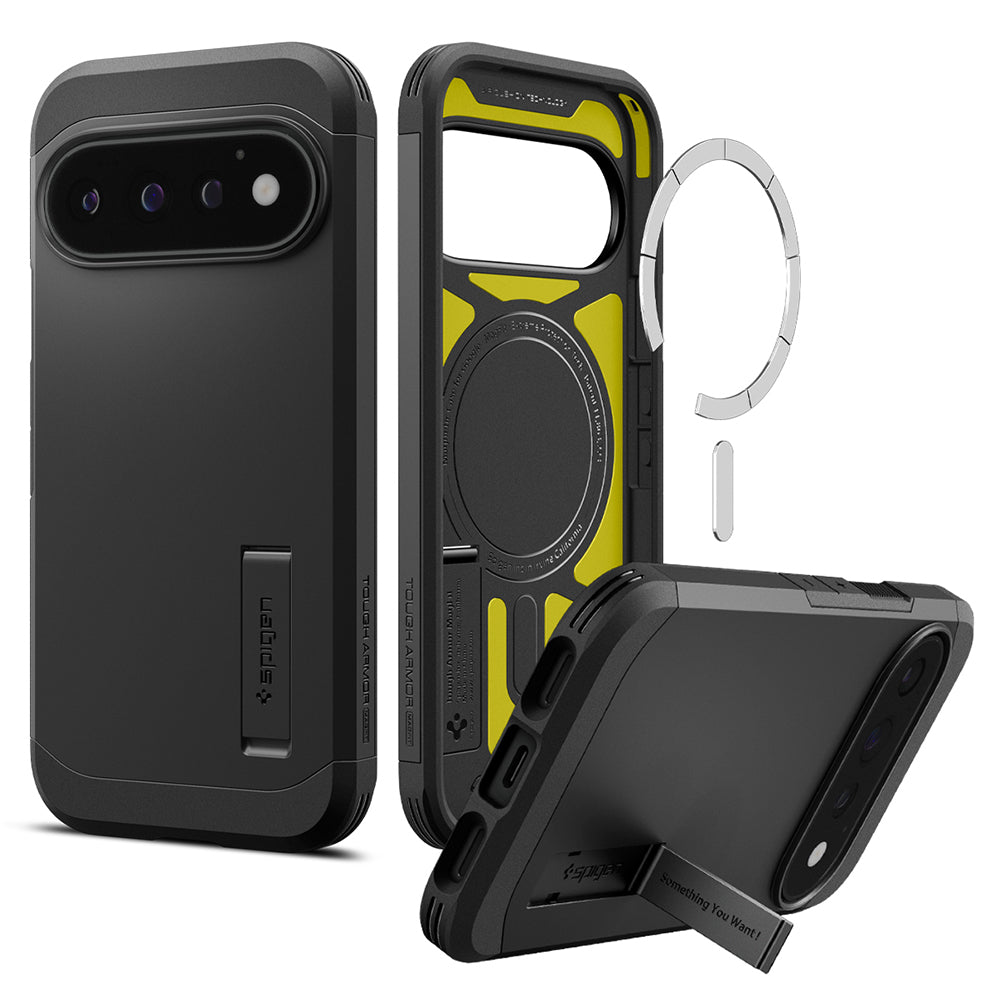 MagSafe-Hülle für Google Pixel 11 Pro, Spigen, Tough Armor, Schwarz ACS11433