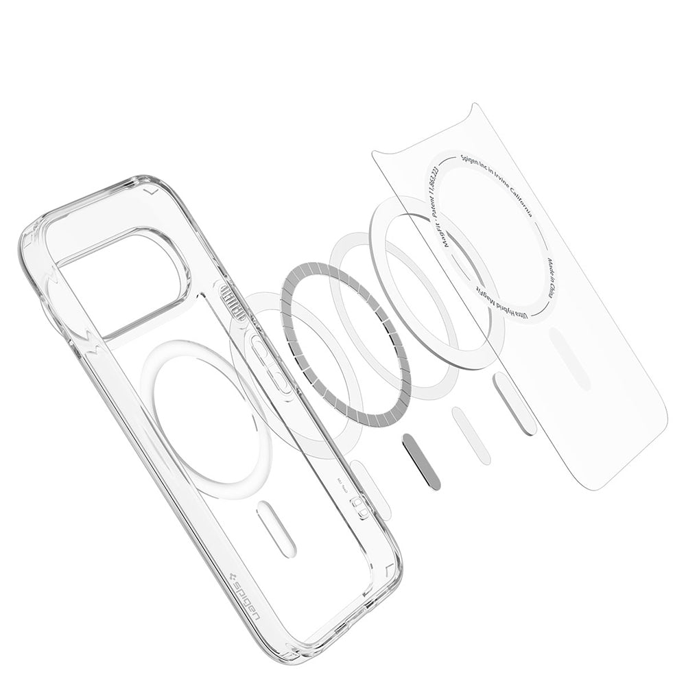 MagSafe Case for Google Pixel 11 Pro, Spigen, Ultra Hybrid, White Transparent ACS11431