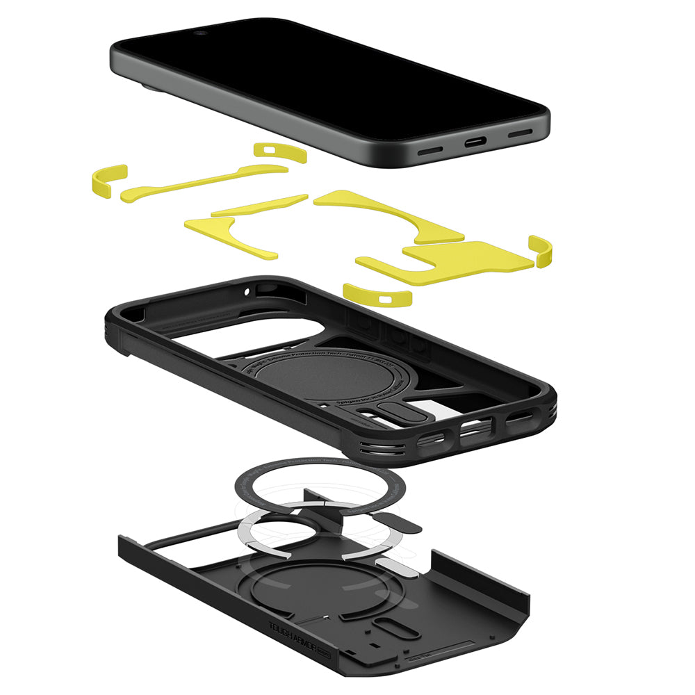 MagSafe-Hülle für Google Pixel 11, Spigen, Tough Armor, Schwarz ACS11443