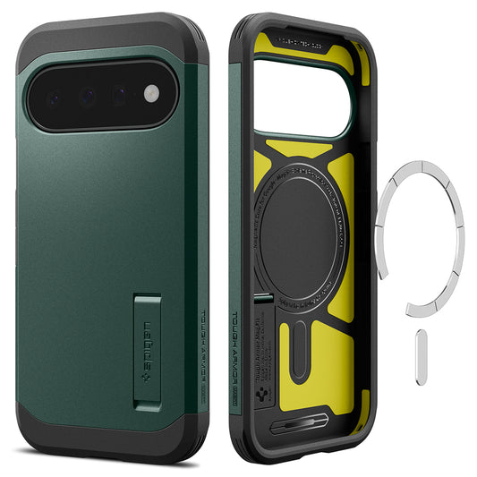 MagSafe-Hülle für Google Pixel 11, Spigen, Tough Armor, Grün ACS11854