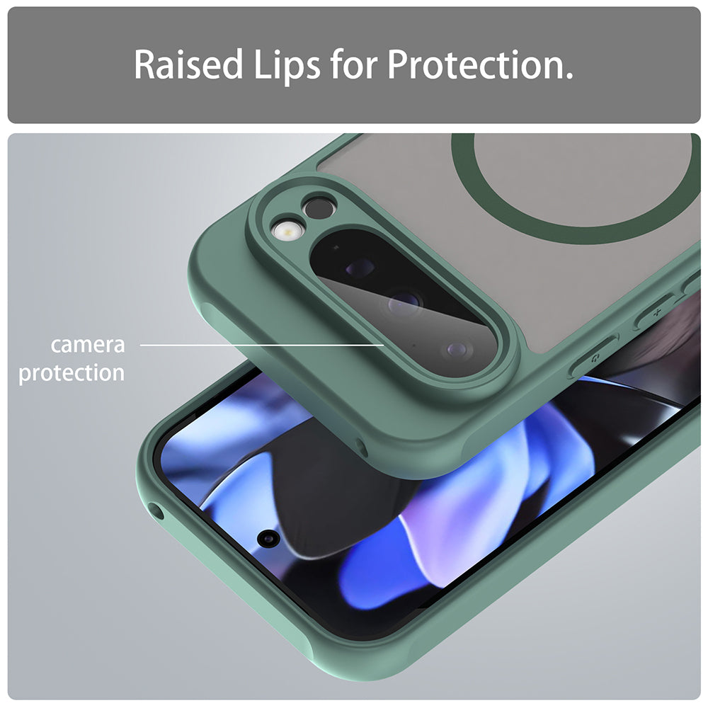 MagSafe-Hülle für Google Pixel 9 Pro, Techsuit, HaloFrost II, Grün