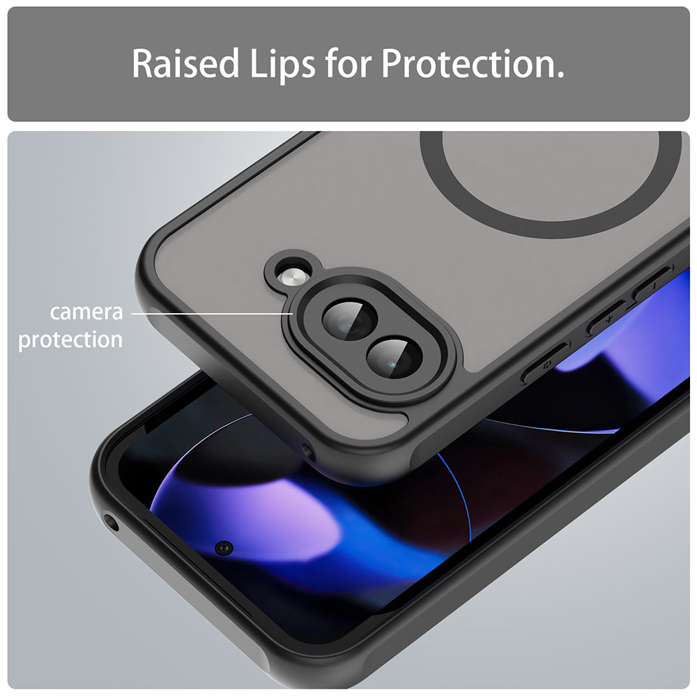 MagSafe-Hülle für Google Pixel 9a, Techsuit, HaloFrost II, Schwarz