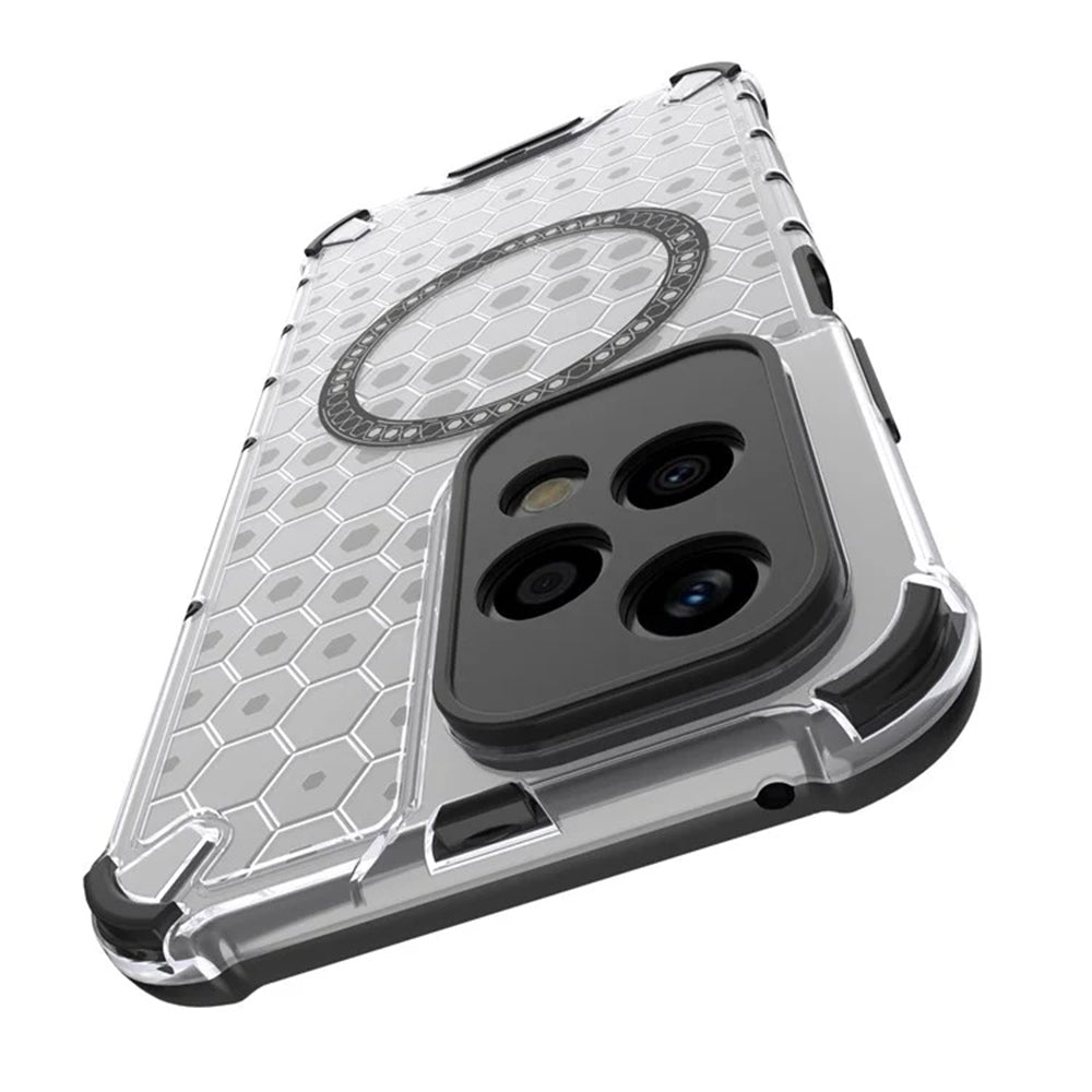 MagSafe-Hülle für Honor 200 Lite, Techsuit, HoneyComb Shield, Schwarz