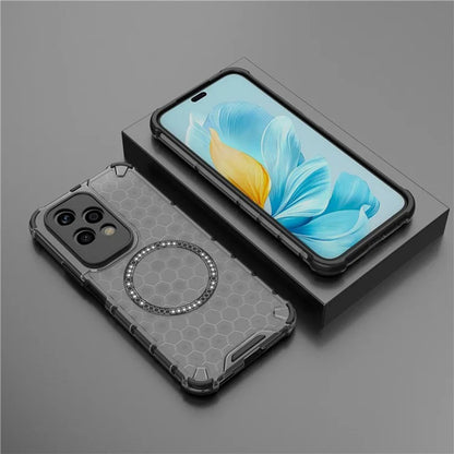 MagSafe-Hülle für Honor 200 Lite, Techsuit, HoneyComb Shield, Schwarz