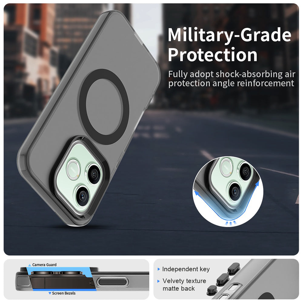 MagSafe-Hülle für Honor 600 Pro / 600, Techsuit, CandyCase, Schwarz