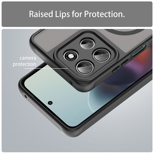 MagSafe-Hülle für Motorola Moto G56, Techsuit, HaloFrost II, Schwarz