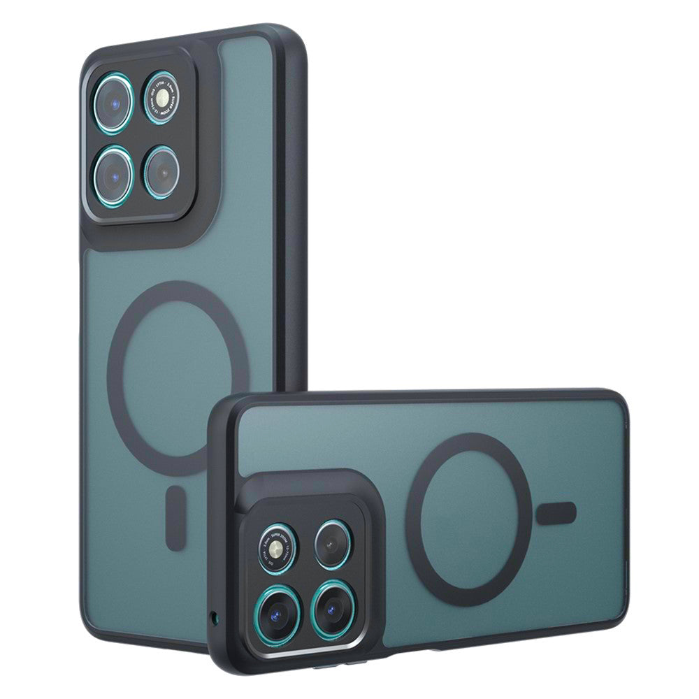 MagSafe Hülle für Motorola Moto G67 Power / G57 Power, Techsuit, PureFrost, Satinschwarz