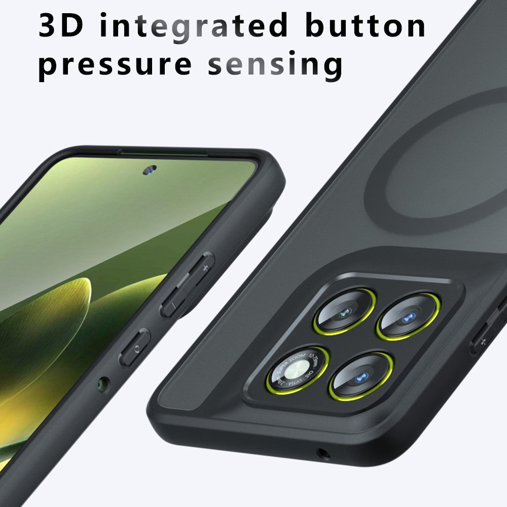 MagSafe Hülle für Motorola Moto G67 Power / G57 Power, Techsuit, PureFrost, Satinschwarz