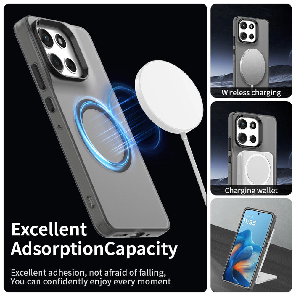 MagSafe Hülle für Motorola Moto G86, Techsuit, CandyCase, Schwarz