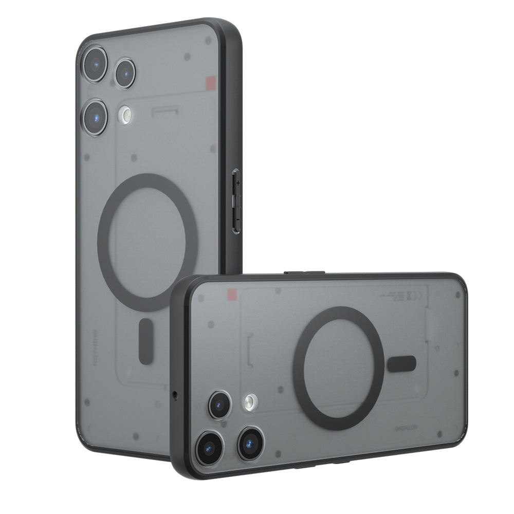 MagSafe Hülle für Nothing Phone (3a) Lite, Techsuit, PureFrost, Satinschwarz