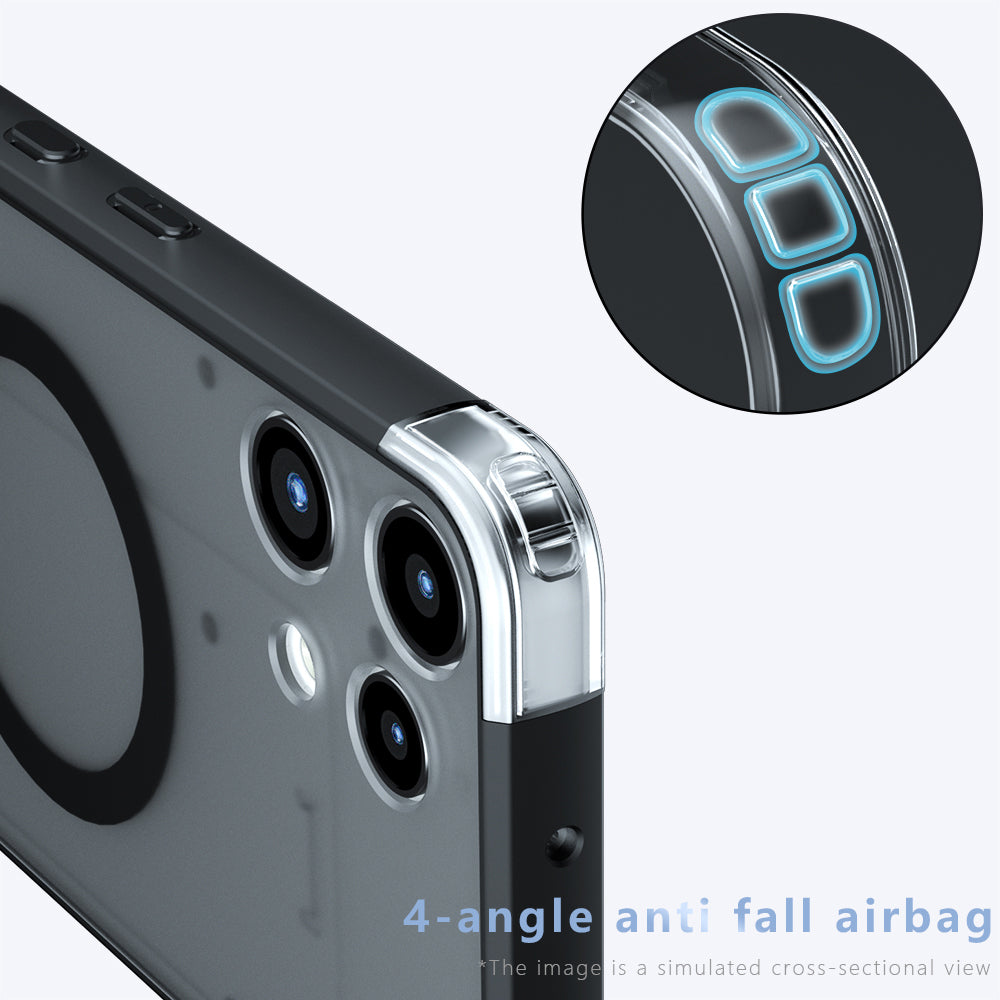 MagSafe Hülle für Nothing Phone (3a) Lite, Techsuit, PureFrost, Satinschwarz