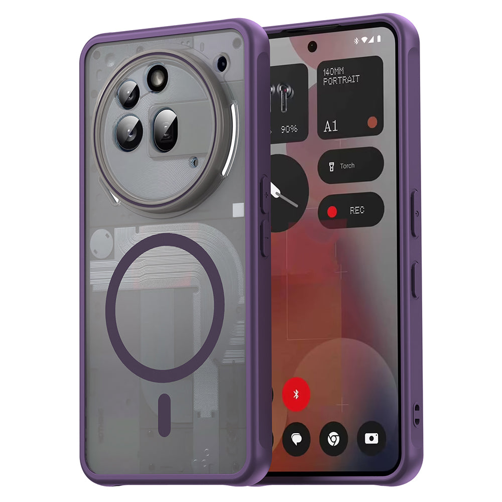 MagSafe-Hülle für Nothing Phone (3a) Pro, Techsuit, HaloFrost II, Lila