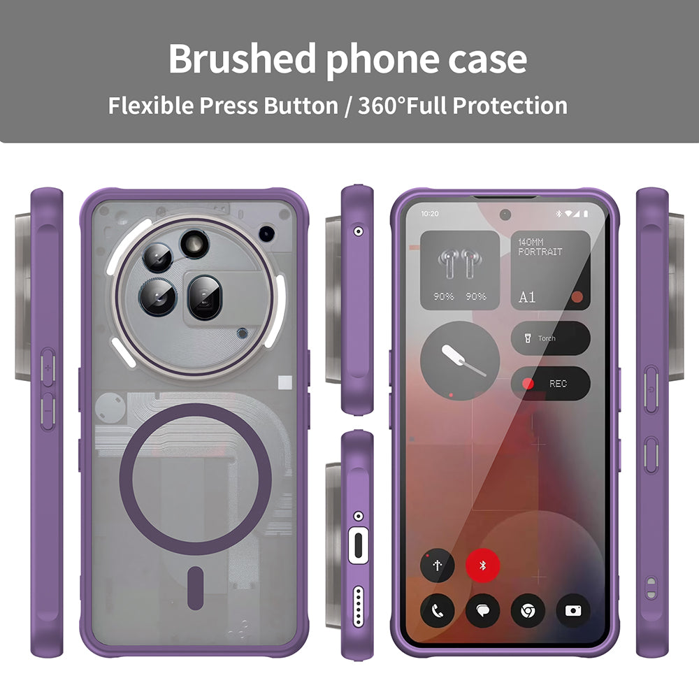 MagSafe-Hülle für Nothing Phone (3a) Pro, Techsuit, HaloFrost II, Lila