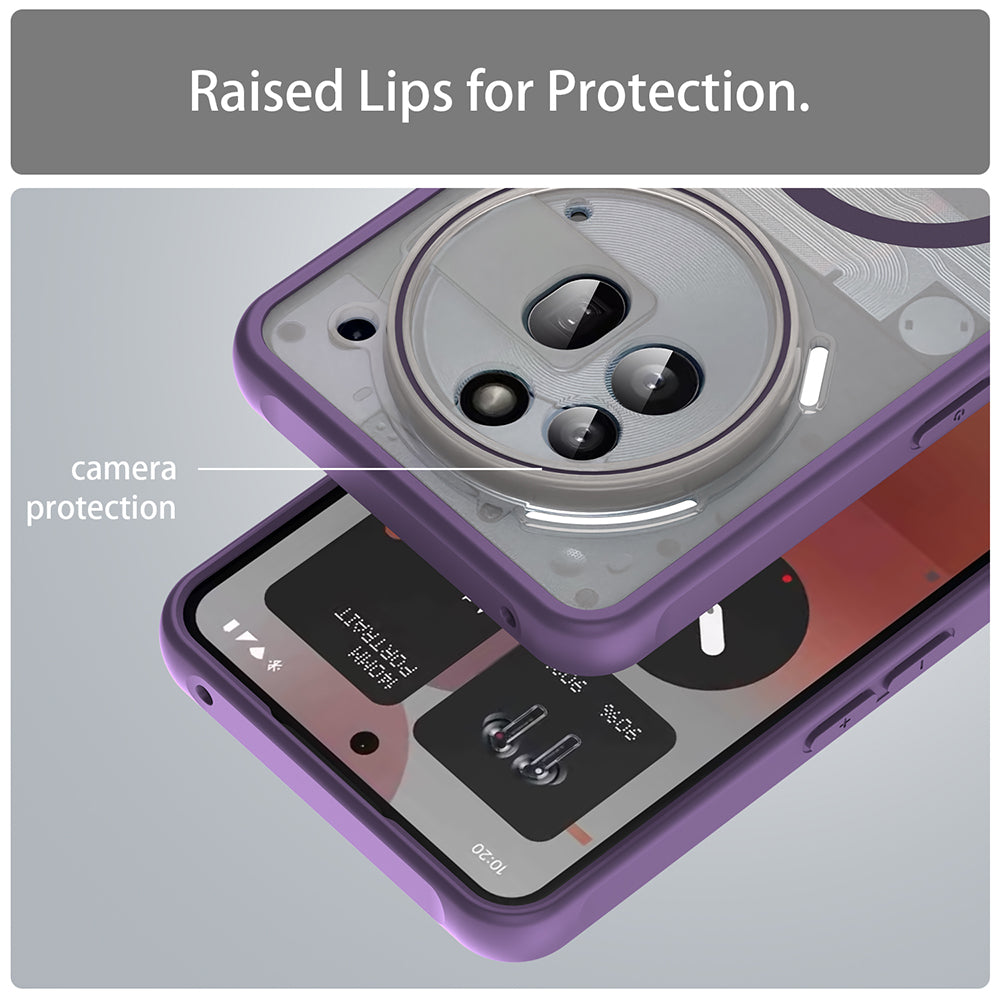 MagSafe-Hülle für Nothing Phone (3a) Pro, Techsuit, HaloFrost II, Lila