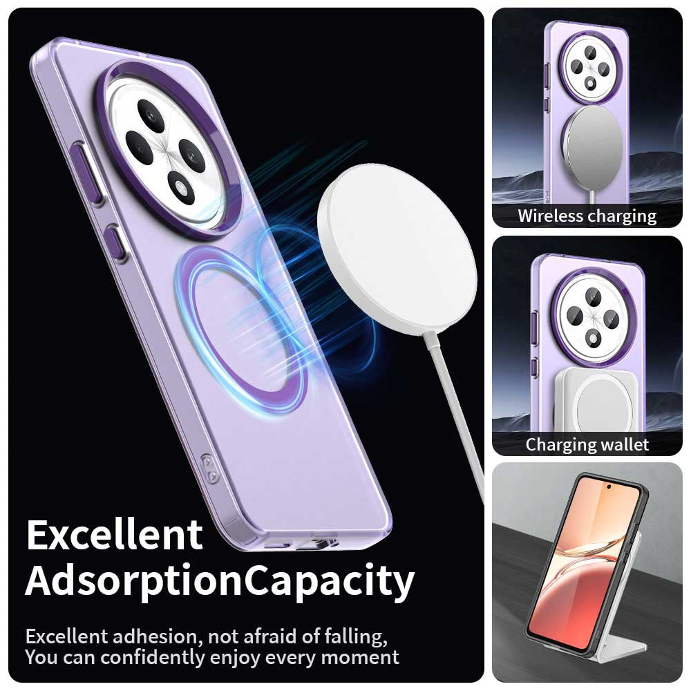 MagSafe-Hülle für Oppo A3 4G / A3 5G, Techsuit, CandyCase, Lila