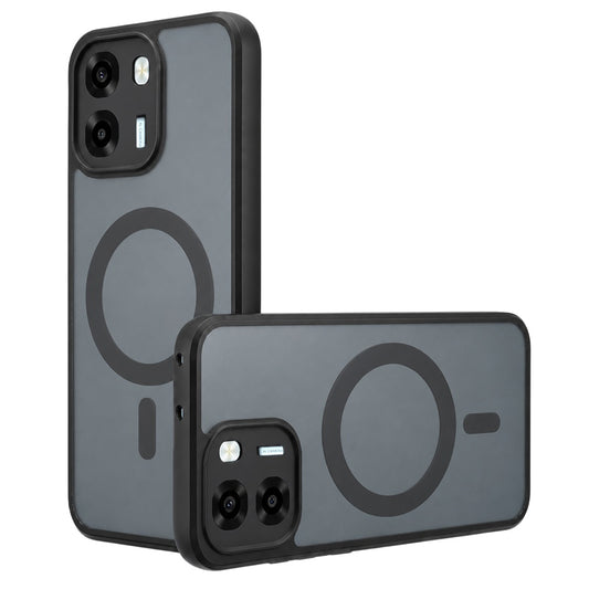 MagSafe-Hülle für Oppo A6 4G, Techsuit, PureFrost, Satin Schwarz