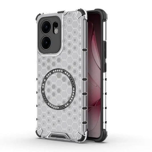 MagSafe-Hülle für Oppo Reno13 FS 5G / Reno13 F 4G / Reno13 F, Techsuit, HoneyComb Shield, Weiß