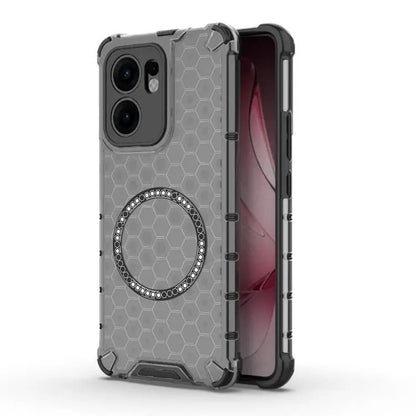 MagSafe-Hülle für Oppo Reno13 FS 5G / Reno13 F 4G / Reno13 F, Techsuit, HoneyComb Shield, Schwarz