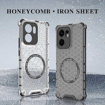 MagSafe-Hülle für Oppo Reno13 FS 5G / Reno13 F 4G / Reno13 F, Techsuit, HoneyComb Shield, Schwarz
