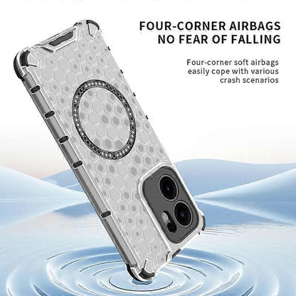 MagSafe-Hülle für Oppo Reno13 FS 5G / Reno13 F 4G / Reno13 F, Techsuit, HoneyComb Shield, Schwarz