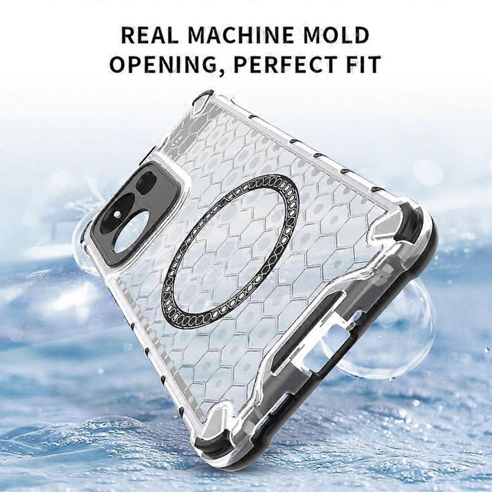 MagSafe-Hülle für Oppo Reno13 FS 5G / Reno13 F 4G / Reno13 F, Techsuit, HoneyComb Shield, Schwarz