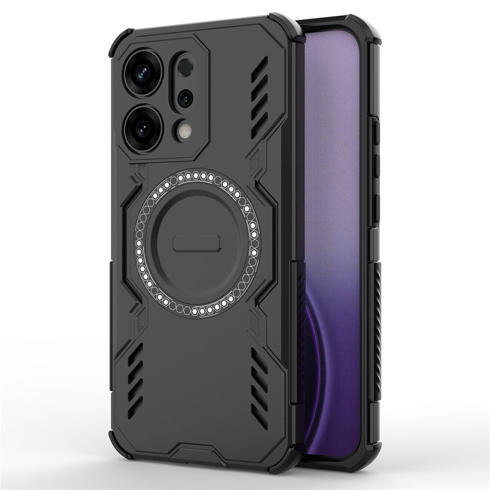 MagSafe-Hülle für Oppo Reno14, Techsuit, ArmorMag, Schwarz