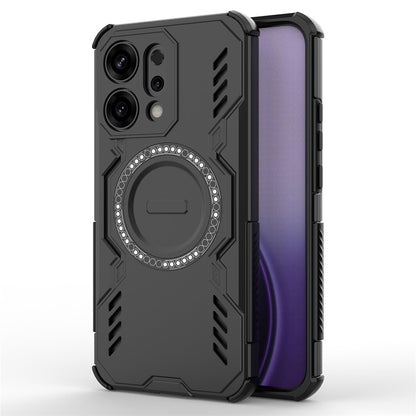 MagSafe-Hülle für Oppo Reno14, Techsuit, ArmorMag, Schwarz