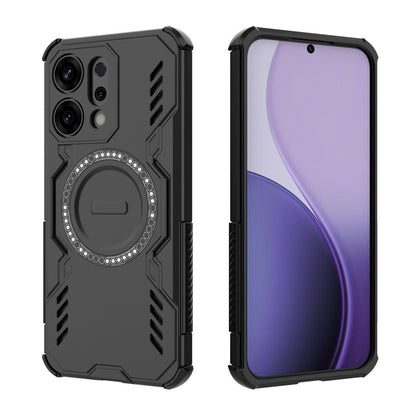 MagSafe-Hülle für Oppo Reno14, Techsuit, ArmorMag, Schwarz