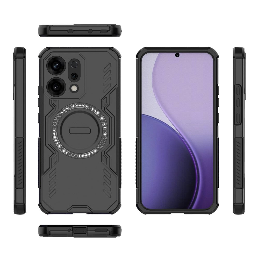 MagSafe-Hülle für Oppo Reno14, Techsuit, ArmorMag, Schwarz