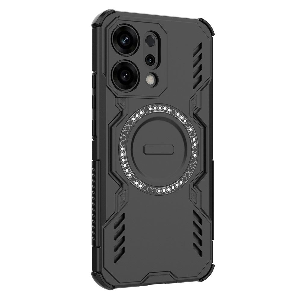 MagSafe-Hülle für Oppo Reno14, Techsuit, ArmorMag, Schwarz