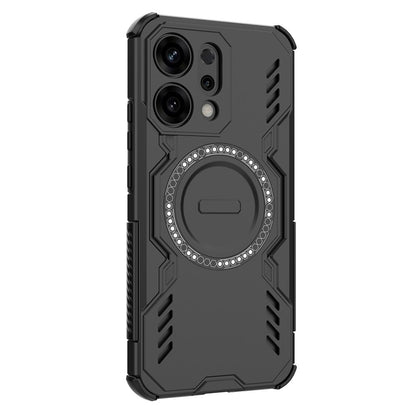 MagSafe-Hülle für Oppo Reno14, Techsuit, ArmorMag, Schwarz