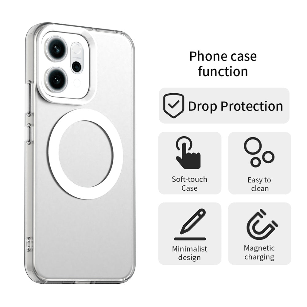 MagSafe Hülle für Oppo Reno14, Techsuit, CandyCase, Weiß