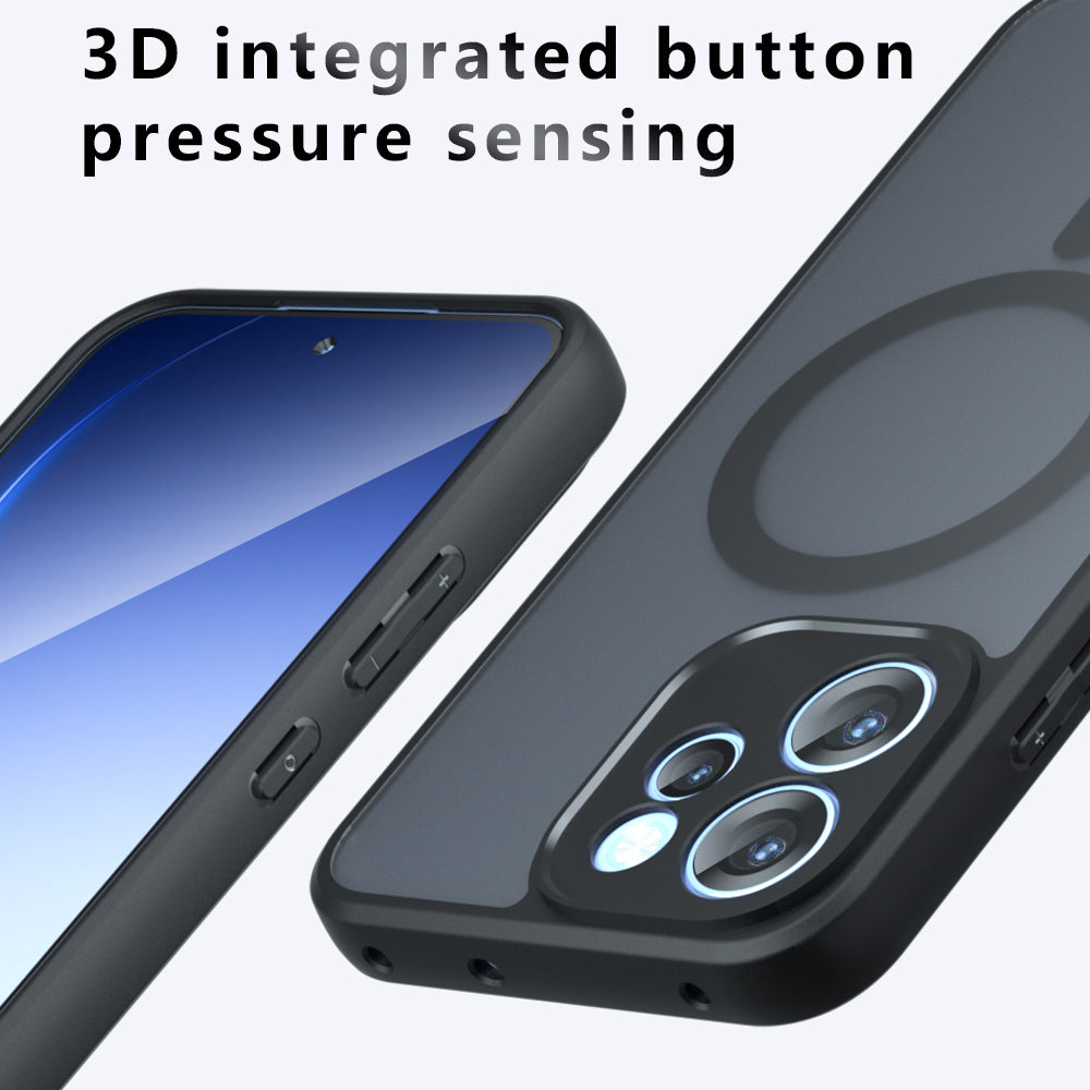 MagSafe-Hülle für Oppo Reno15 FS / Reno15 F, Techsuit, PureFrost, Satin Schwarz