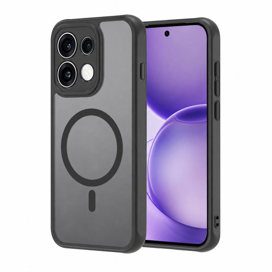 MagSafe-Hülle für Oppo Reno16 F / Reno16 FS, Techsuit, HaloFrost II, Schwarz