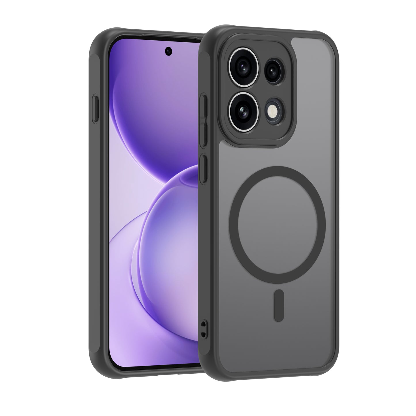 MagSafe-Hülle für Oppo Reno16 F / Reno16 FS, Techsuit, HaloFrost II, Schwarz