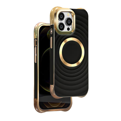 MagSafe-Hülle für Samsung Galaxy S23 FE S711, OEM, Circle Glam, Schwarz