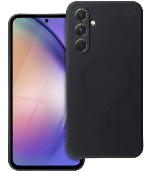 MagSafe-Hülle für Samsung Galaxy A54 A546, OEM, Silicone Mag, Schwarz