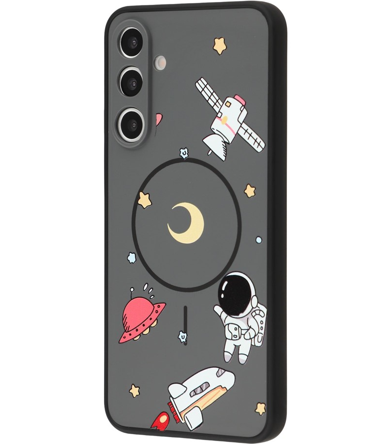 MagSafe Case for Samsung Galaxy S26 Ultra S948, OEM, Cartoon Astronaut, Gray