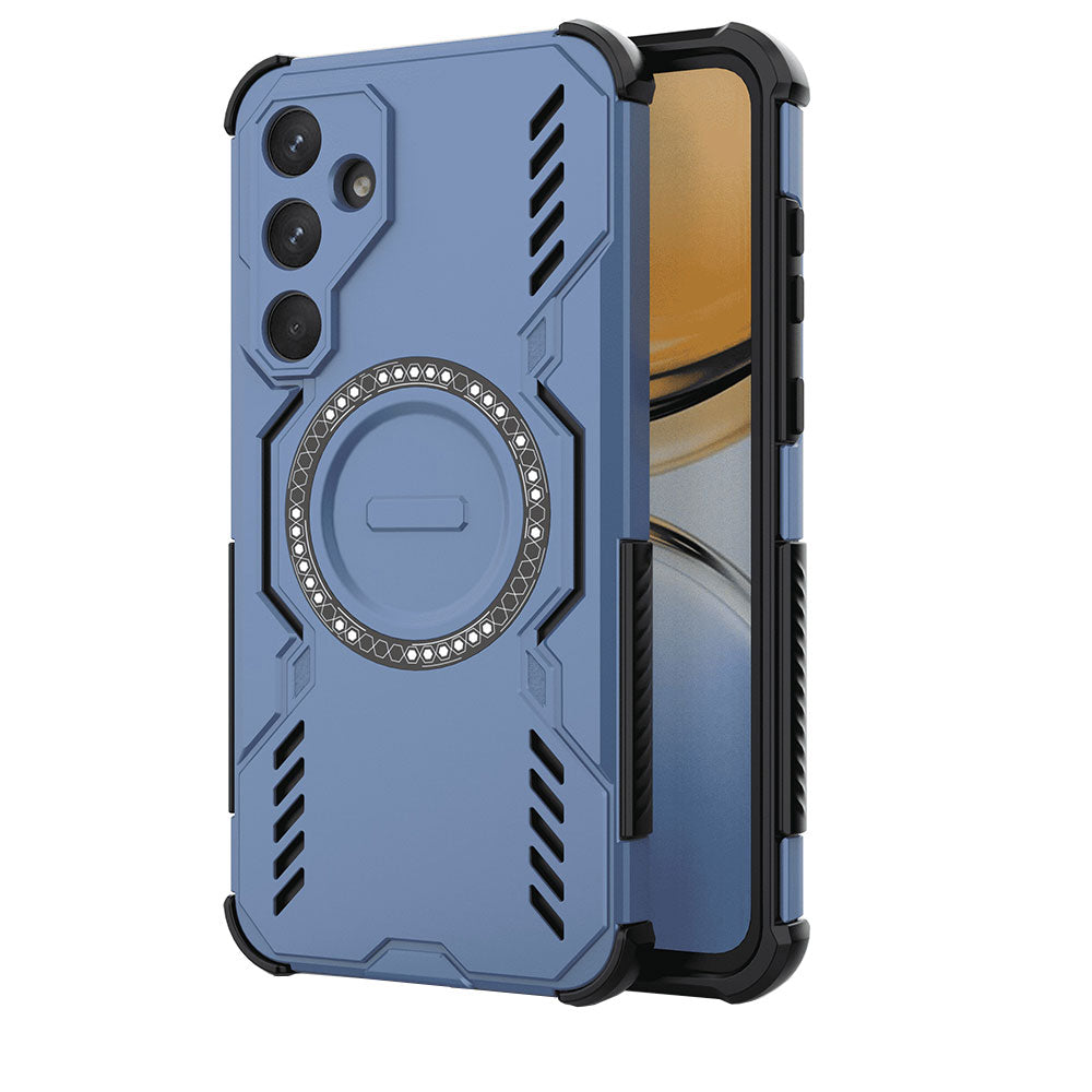MagSafe-Hülle für Samsung Galaxy A55 5G A556, Techsuit, ArmorMag, Blau