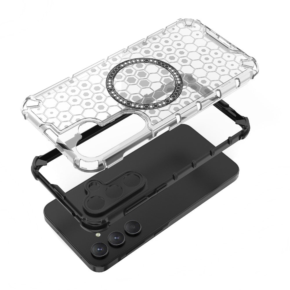 MagSafe-Hülle für Samsung Galaxy S25 Ultra S938, Techsuit, HoneyComb Shield, Grün