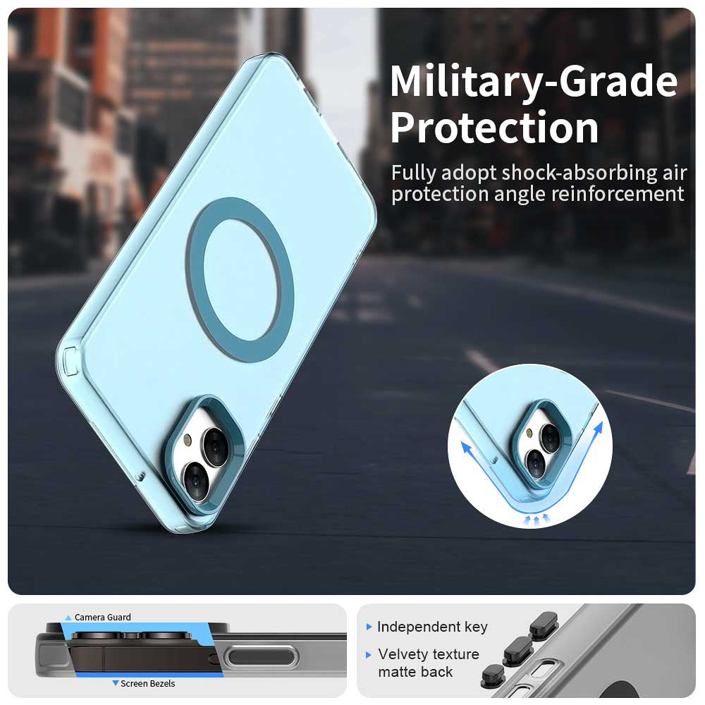 MagSafe-Hülle für Samsung Galaxy A05 A055, Techsuit, CandyCase, Blau