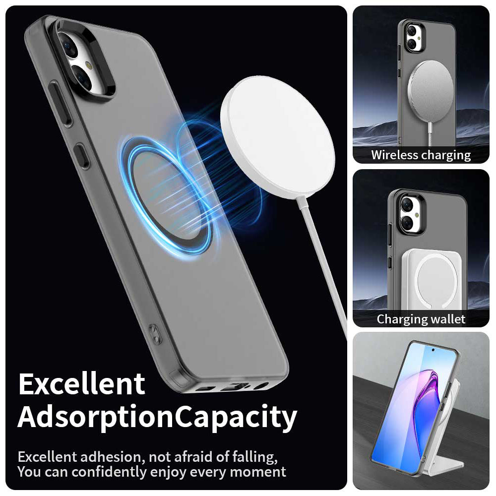 MagSafe-Hülle für Samsung Galaxy A05 A055, Techsuit, CandyCase, Schwarz