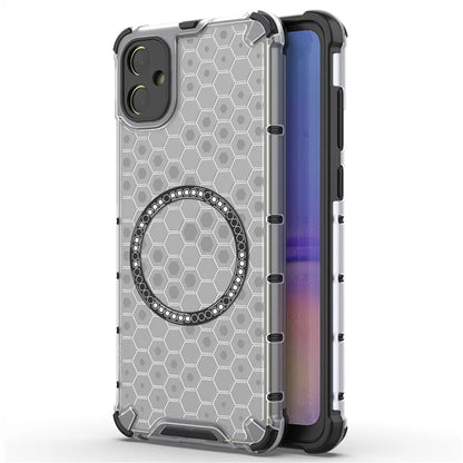 MagSafe-Hülle für Samsung Galaxy A05 A055, Techsuit, HoneyComb Shield, Weiß