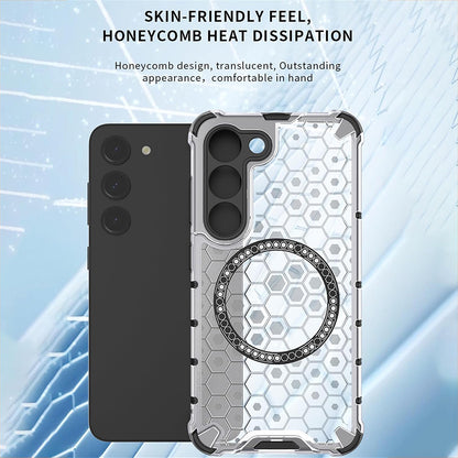 MagSafe-Hülle für Samsung Galaxy A05 A055, Techsuit, HoneyComb Shield, Weiß