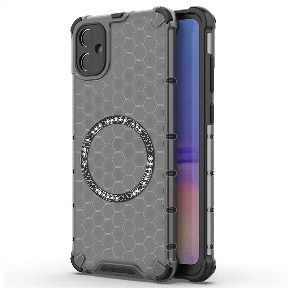 MagSafe-Hülle für Samsung Galaxy A05 A055, Techsuit, HoneyComb Shield, Schwarz
