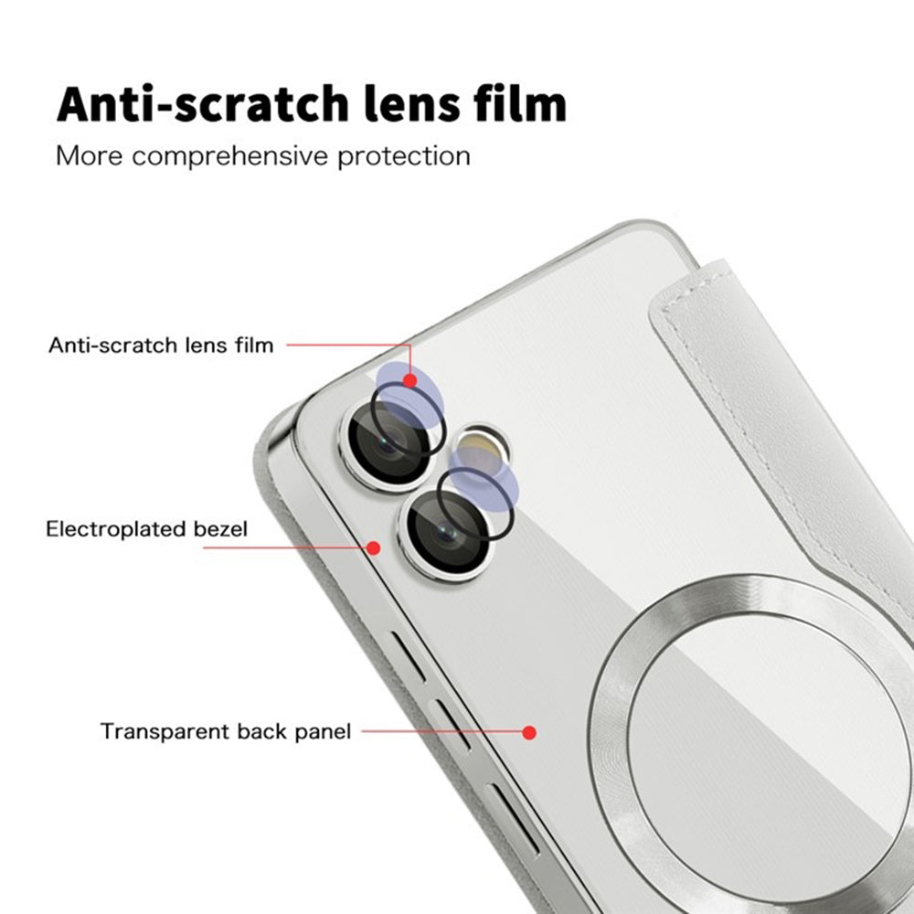 MagSafe-Hülle für Samsung Galaxy A05 A055, Techsuit, SmartMag Book, Grau