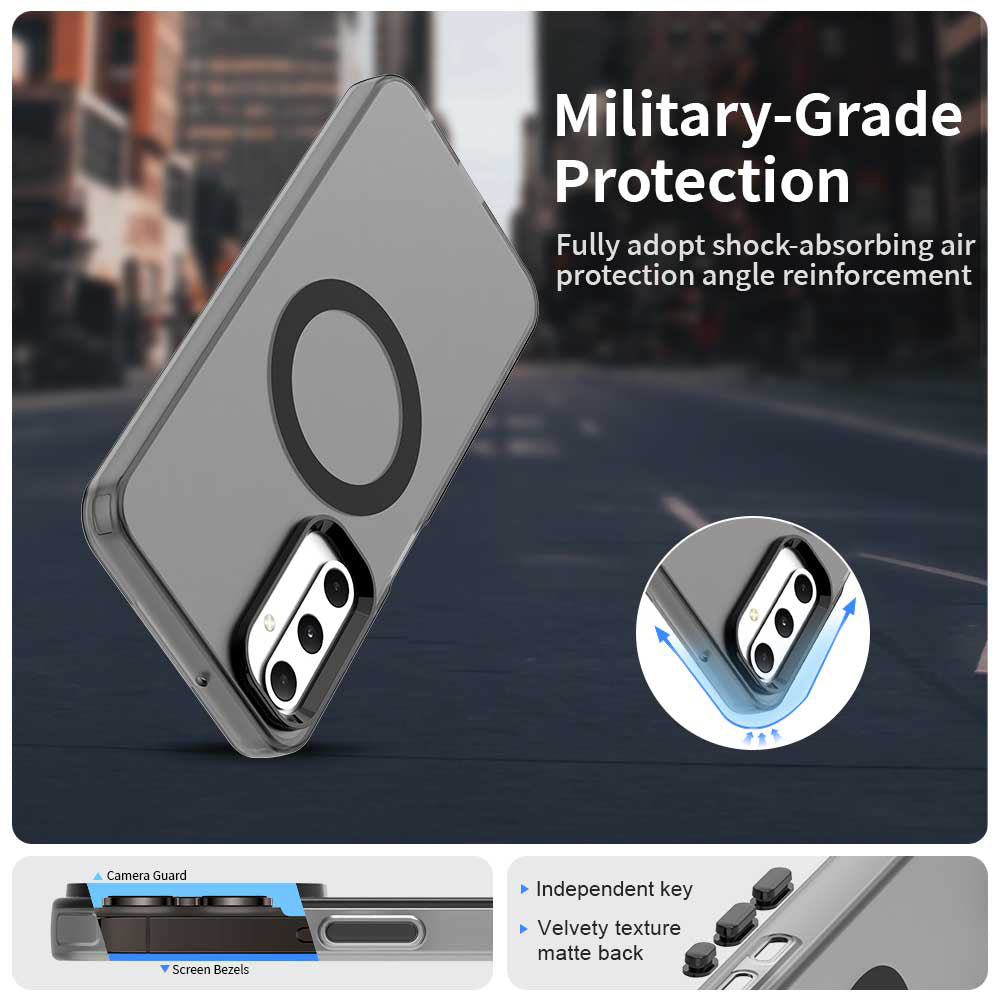 MagSafe-Hülle für Samsung Galaxy A05s A057, Techsuit, CandyCase, Schwarz